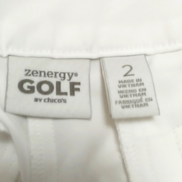 Zenrrgy Golf Women's Capri Pants White 88%polyester,12%spandex - Picture 3 of 9